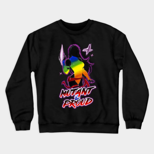 Psylocke - Mutant & Proud Crewneck Sweatshirt by Jgordonart